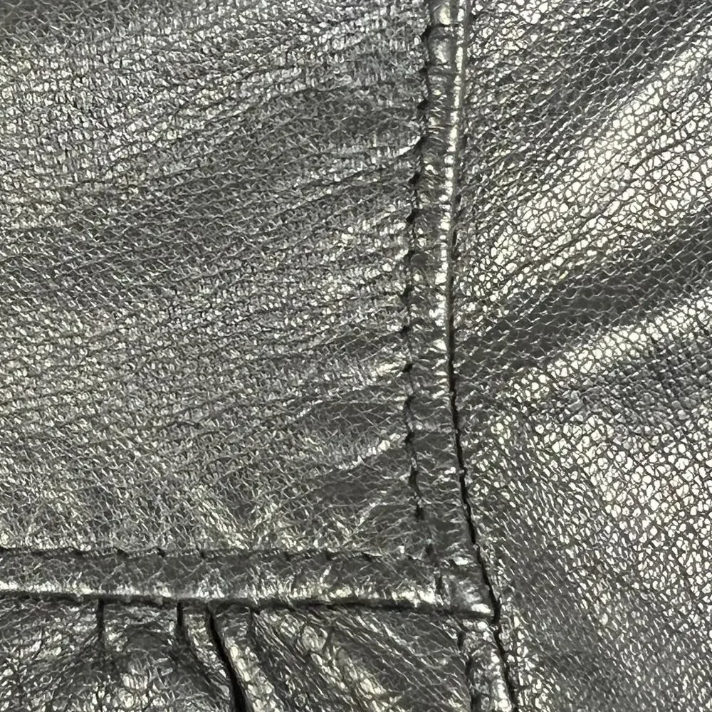 GAP Kids Black Goat Leather Jacket Girl's Size M (8)